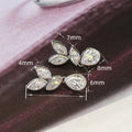 Korean Style Leaf Drop Earrings, Cute Sweet Marquise Inlaid Water Drop Dangle Earrings For Women view 4