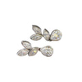 Korean Style Leaf Drop Earrings, Cute Sweet Marquise Inlaid Water Drop Dangle Earrings For Women view 5