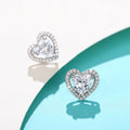 Quality Metal Heart Stud Earrings, Double Layer Hollow Out Small Heart To Heart Delicate Ear Jewelry view 4