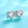 Quality Metal Heart Stud Earrings, Double Layer Hollow Out Small Heart To Heart Delicate Ear Jewelry view 2