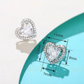 Quality Metal Heart Stud Earrings, Double Layer Hollow Out Small Heart To Heart Delicate Ear Jewelry view 5