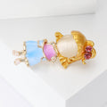 Alloy Enamel Girl Brooch Pin For Women Clothing Decoration view 3