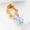 Alloy Enamel Girl Brooch Pin For Women Clothing Decoration view 2