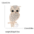Alloy Rhinestone Owl Brooch Creative Animal Lapel Pin For Women view 6