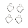 Zinc Alloy Heart Charm Pendant No.925246 for DIY Necklace Bracelet Jewelry Making view 3
