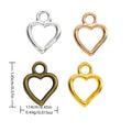 Zinc Alloy Heart Charm Pendant No.925246 for DIY Necklace Bracelet Jewelry Making view 1