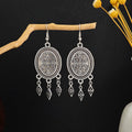 Vintage Bohemian Alloy Geometric Teardrop Chandelier Tassel Dangle Ethnic Travel Souvenir Earrings view 2