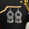Vintage Bohemian Alloy Geometric Teardrop Chandelier Tassel Dangle Ethnic Travel Souvenir Earrings view 4