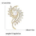 Pearl Rhinestone Flower Brooch Pin For Luxury Women Clothing Decoration view 4