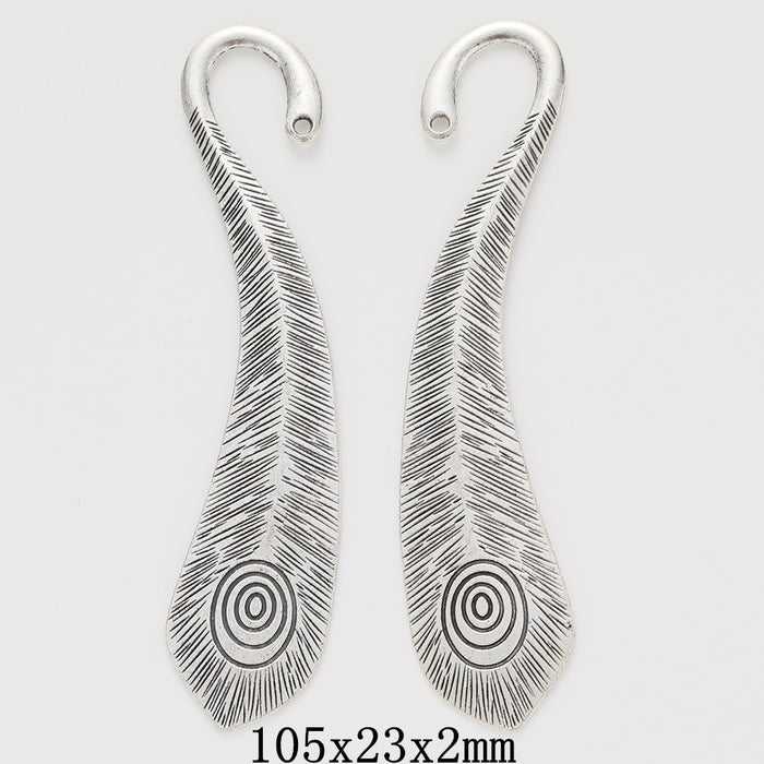 Antique Silver Zinc Alloy Bookmark Charm Pendant No.106476 for DIY Necklace Bracelet Jewelry Making