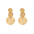 Elegant Luxury Gold Alloy Concentric Spiral Geometric Round Statement Drop Dangle Earrings view 5