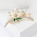 Metal Alloy Enamel Plum Blossom Brooch Pin For Womens Clothing view 3