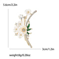 Metal Alloy Enamel Plum Blossom Brooch Pin For Womens Clothing view 4