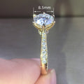 Eternal Wedding Band Women's Ring, Sparkling Couple Engagement Six Prong Bridal Finger Ring view 4