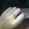 Eternal Wedding Band Women's Ring, Sparkling Couple Engagement Six Prong Bridal Finger Ring view 3