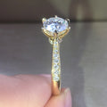 Eternal Wedding Band Women's Ring, Sparkling Couple Engagement Six Prong Bridal Finger Ring view 2