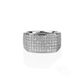 Micro Pave Starry Sky Ring For Women, Light Luxury Full Setting Statement Index Finger Jewelry view 5