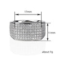 Micro Pave Starry Sky Ring For Women, Light Luxury Full Setting Statement Index Finger Jewelry view 4