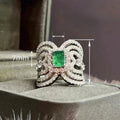 Light Luxury Micro Pave Hollow Ring, Elegant Versatile Statement Index Finger Ring For Women view 4