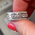 European American Men's Luxury Full Star Pave Rhinestone Ring, Sparkling Light Luxury Finger Accessory view 3