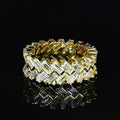 Light Luxury Interlaced Ring, Super Shiny Trendy Unisex Fashion Statement Jewelry view 2