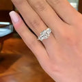 Light Luxury Princess Cut Square Zircon Ring, Bold Statement Banquet Fashion Jewelry view 3