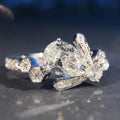 Luxury French Crown Water Drop Irregular Floral Ring For Women Princess Style Index Finger Jewelry view 1