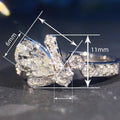 Luxury French Crown Water Drop Irregular Floral Ring For Women Princess Style Index Finger Jewelry view 4