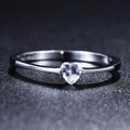 Sparkling Heart Couple Ring For Proposal Wedding Ceremony Elegant Heart Shape Ring For Women view 2