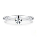 Sparkling Heart Couple Ring For Proposal Wedding Ceremony Elegant Heart Shape Ring For Women view 1
