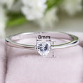 Sparkling Heart Couple Ring For Proposal Wedding Ceremony Elegant Heart Shape Ring For Women view 4