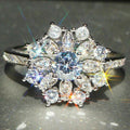 European American Snowflake Ring For Women Light Luxury Niche Designer Fashion Index Finger Ring view 2