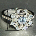 European American Snowflake Ring For Women Light Luxury Niche Designer Fashion Index Finger Ring view 4