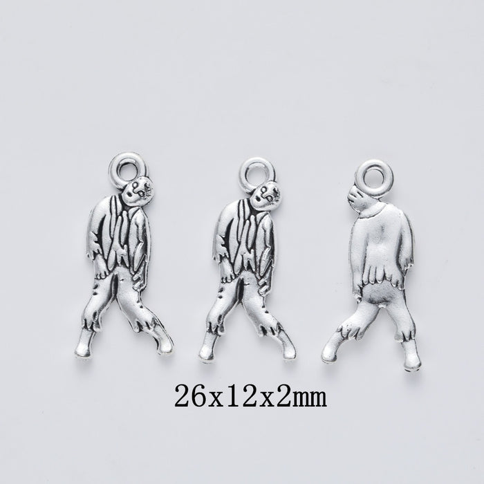 Antique Silver Zinc Alloy Ghost Charm Pendant No.463010 for DIY Necklace Bracelet Jewelry Making