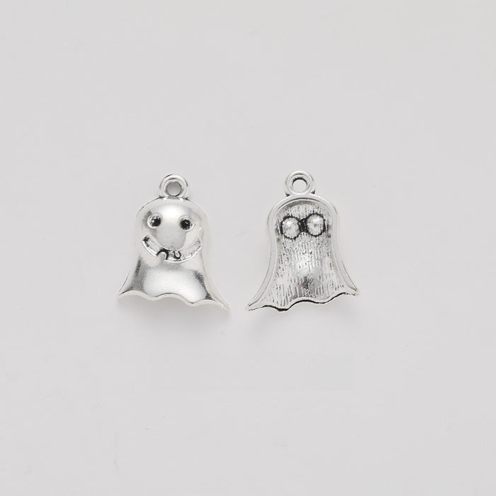 Antique Silver Zinc Alloy Ghost Charm Pendant for DIY Necklace Bracelet Jewelry Making