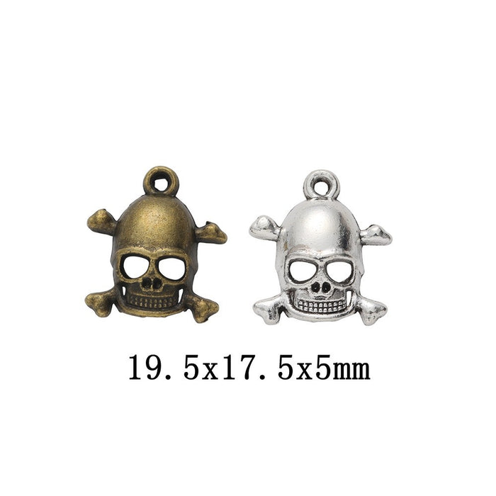 Zinc Alloy Skull Charm Pendant No.593778 for DIY Necklace Bracelet Jewelry Making