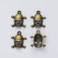 Zinc Alloy Skull Charm Pendant No.593778 for DIY Necklace Bracelet Jewelry Making view 3