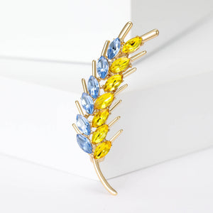 Crystal Alloy Wheat Brooch Pin For Women's Dress Decoration