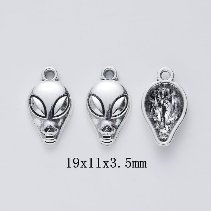 Antique Silver Zinc Alloy Skull Charm Pendant for DIY Necklace Bracelet Jewelry Making