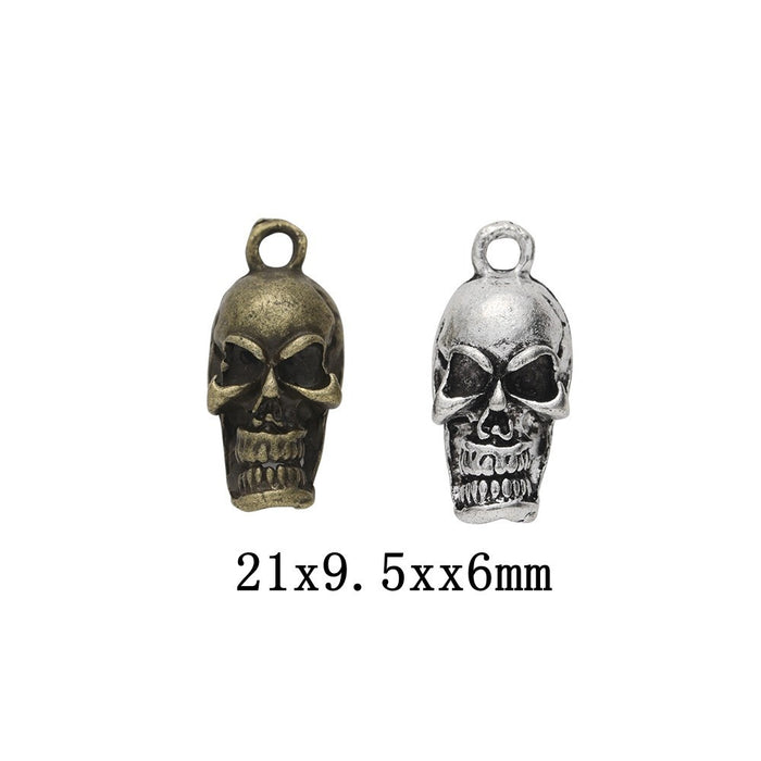 Zinc Alloy Skull Charm Pendant No.125366 for DIY Necklace Bracelet Jewelry Making