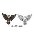 Zinc Alloy Winged Skull Charm Pendant No.776577 for DIY Necklace Bracelet Jewelry Making view 1