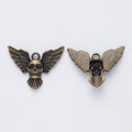 Zinc Alloy Winged Skull Charm Pendant No.776577 for DIY Necklace Bracelet Jewelry Making view 2