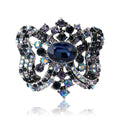 Crystal Glass Alloy Brooch Pin For Dress And Coat Decoration view 5