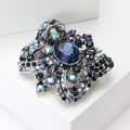 Crystal Glass Alloy Brooch Pin For Dress And Coat Decoration view 3
