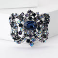 Crystal Glass Alloy Brooch Pin For Dress And Coat Decoration view 2