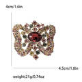 Crystal Glass Alloy Brooch Pin For Dress And Coat Decoration view 6