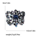 Crystal Glass Alloy Brooch Pin For Dress And Coat Decoration view 4