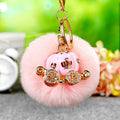 Carriage and Horse Plush Pom Pom Keychains in Twenty-One Options view 1