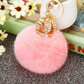 Crown Rabbit and Flower Plush Pom Pom Keychains in Eleven Options view 8