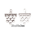 Antique Silver Zinc Alloy Charm Pendant No.151390 for DIY Necklace Bracelet Jewelry Making view 1